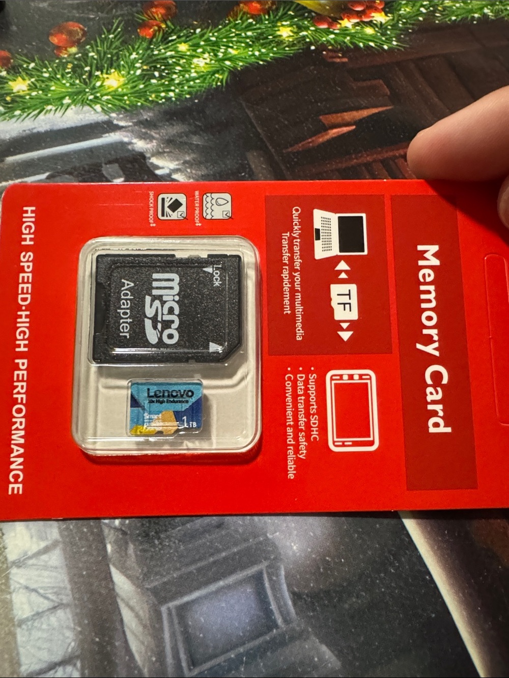 Lenovo Red Memory Card Pack with Black Adapter